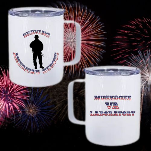 Copy of Muskogee VA Lab Navy & Stars 1 Travel 12oz Mug