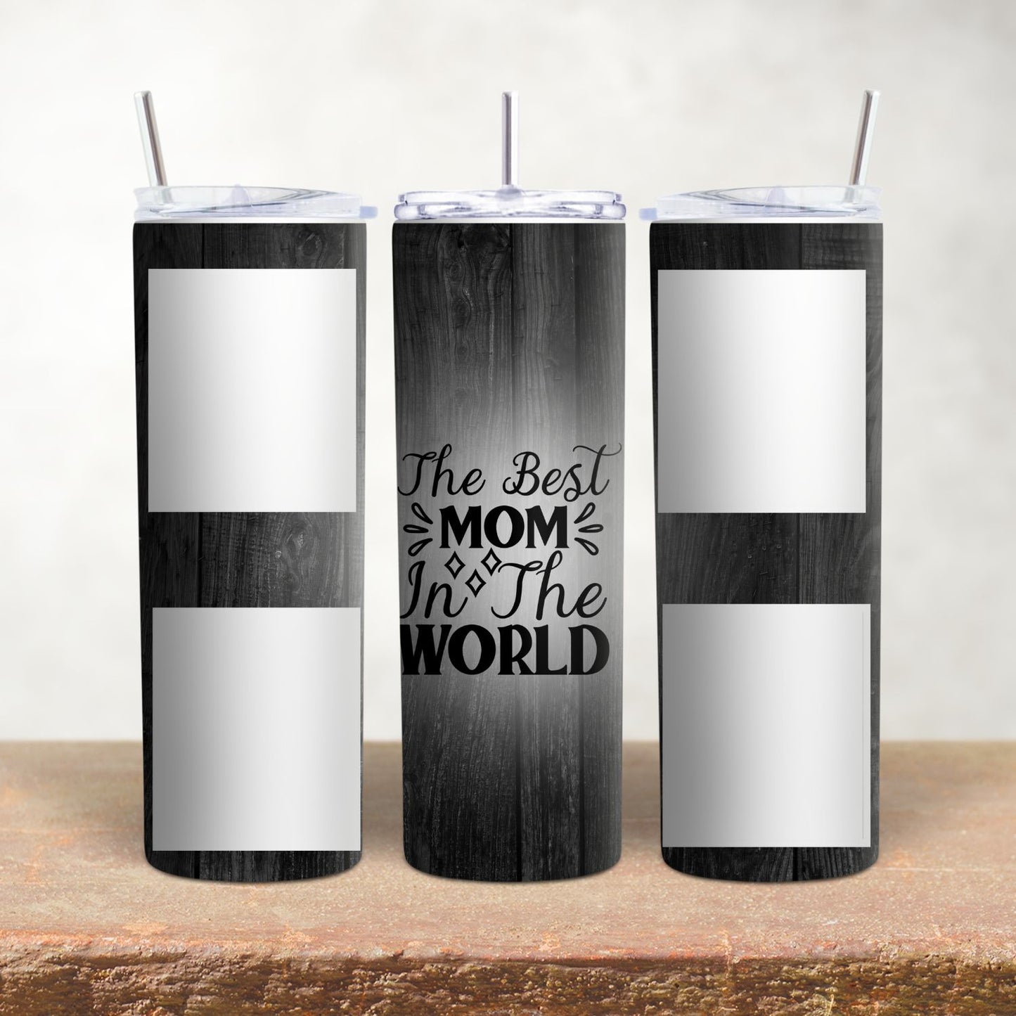 Best Mom in the World 4 Pic Photo Tumbler