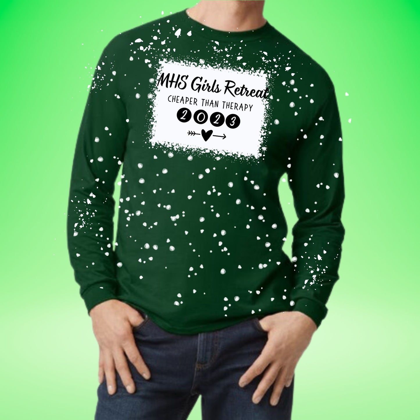 MHS Girls Retreat 1976 Long Sleeve Crew Neck T-Shirt