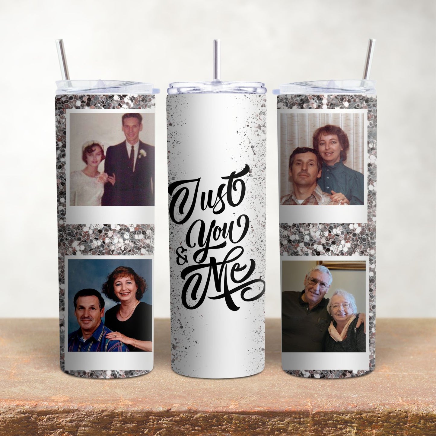 Just You & Me 4 Pic Photo Tumbler
