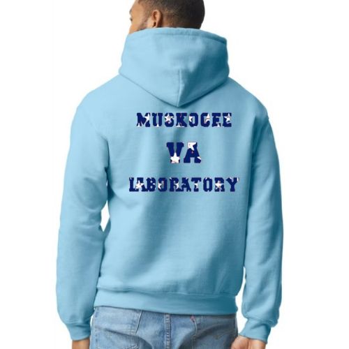 Navy & Stars Hoodie - Light Blue