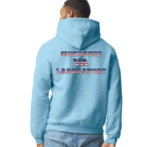 Stars & Stripes Hoodie - Light Blue
