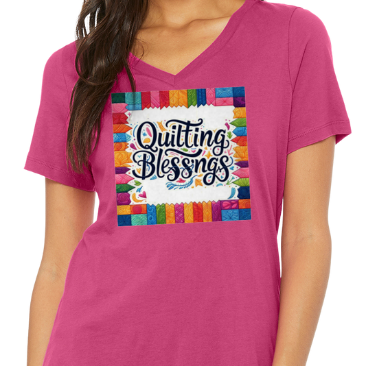 Rhema Retreat Women's V-Neck Short Sleeve T-Shirt May 2025