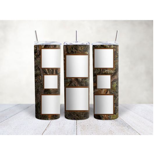 Fall Camo Leaves 8 Photo Tumbler