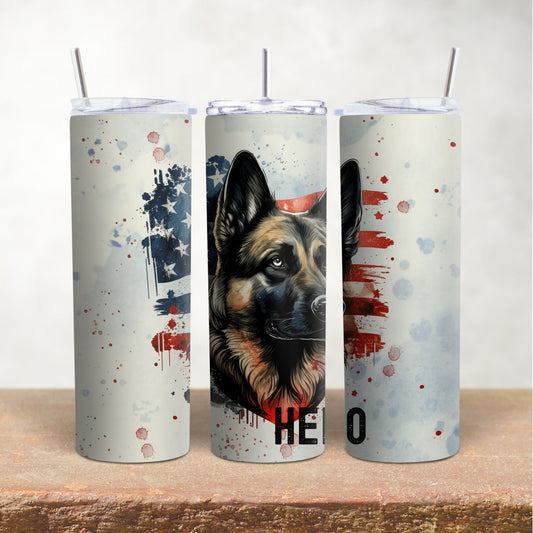 German Shepherd Patriotic Hero