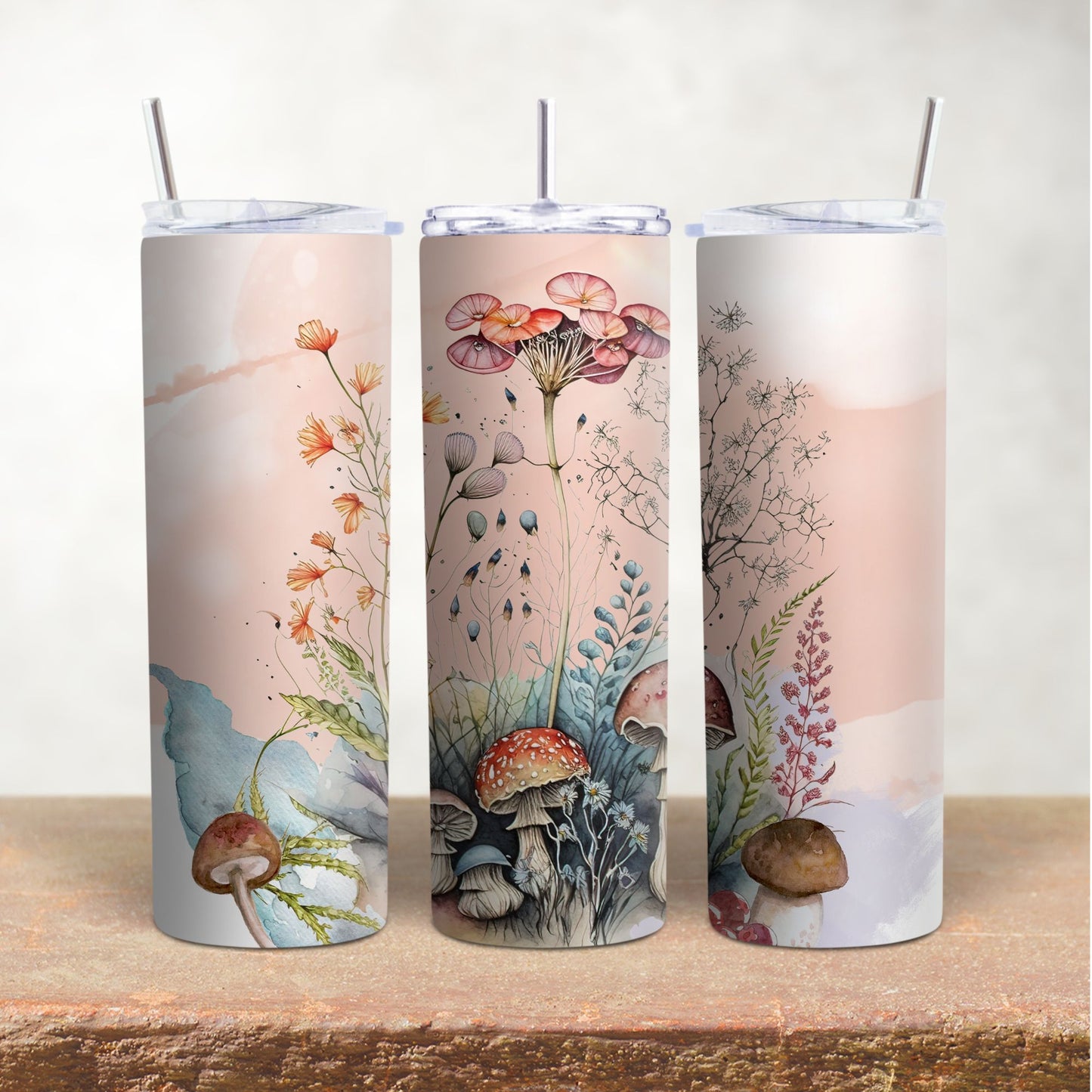 Mushrooms in Watercolor