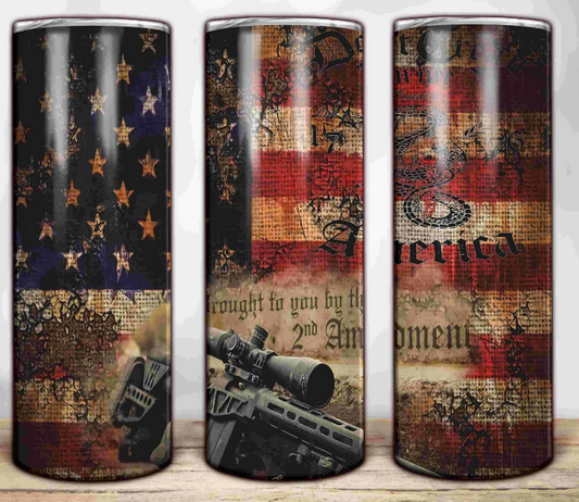 Flag Tumbler 2nd Amendment
