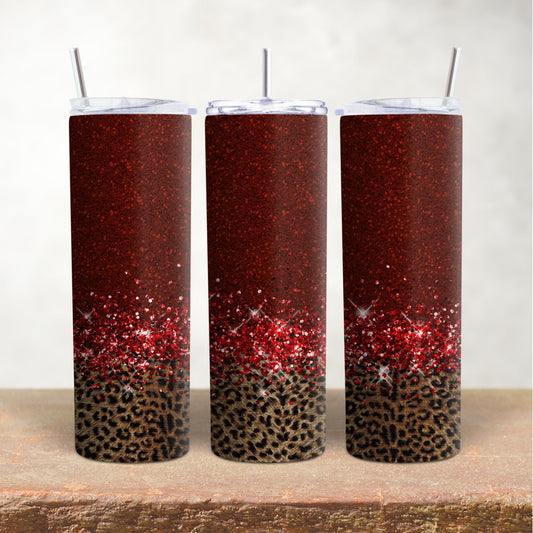 Red Glitter & Leopard
