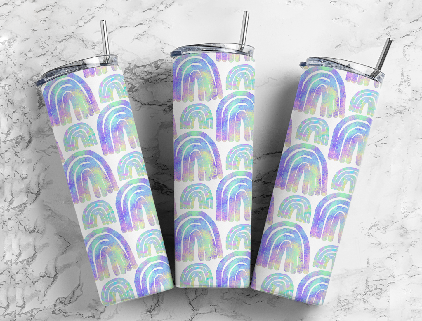 Groovy Blue Rainbows