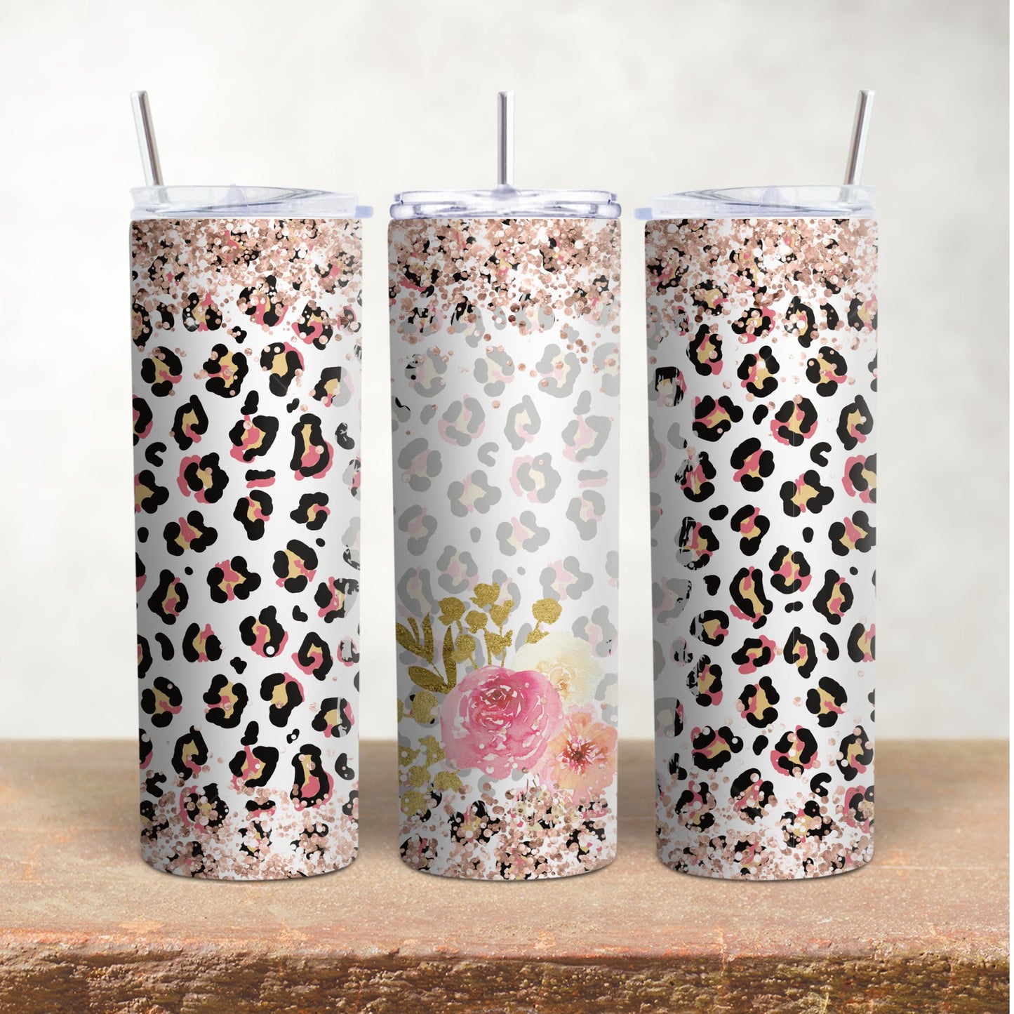 Watercolor Roses & Animal Print