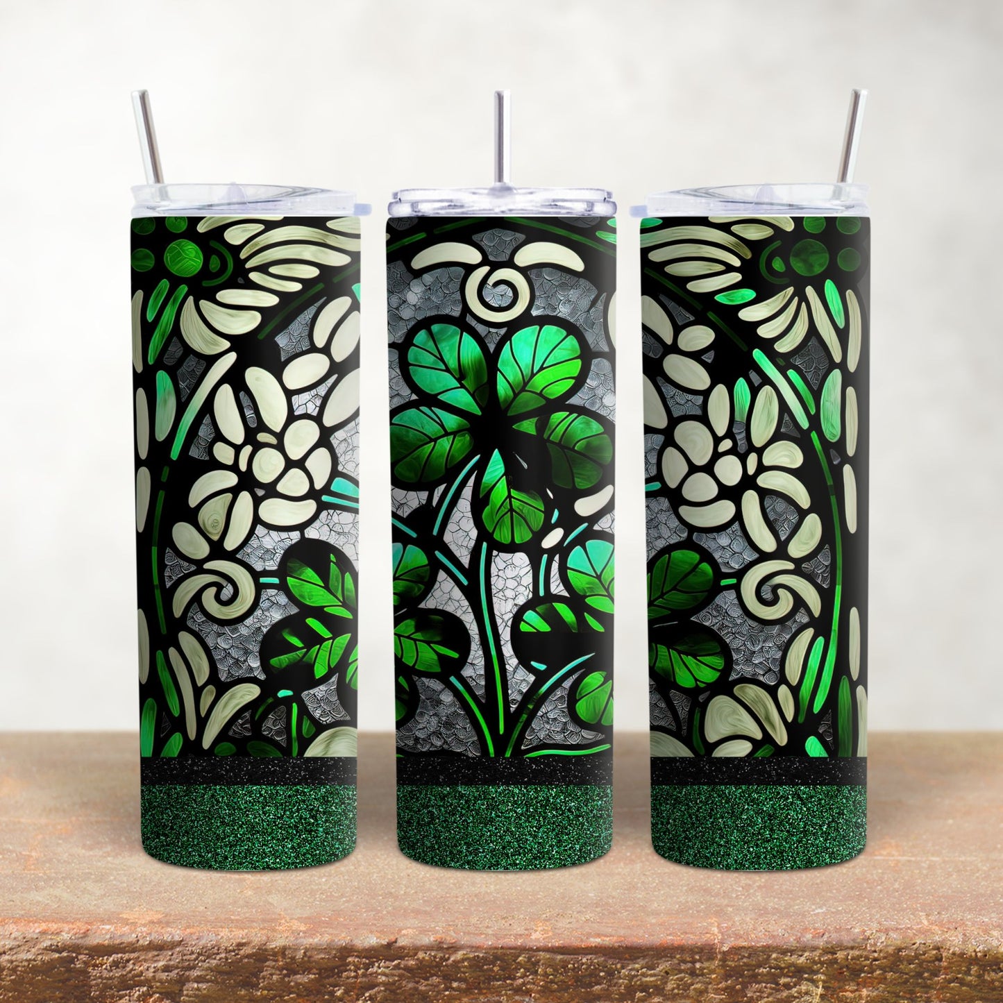 Shamrock in Stained Glass