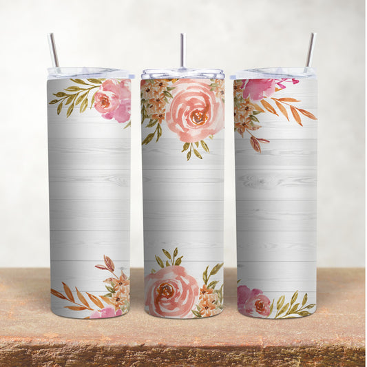 Watercolor Roses on Wood