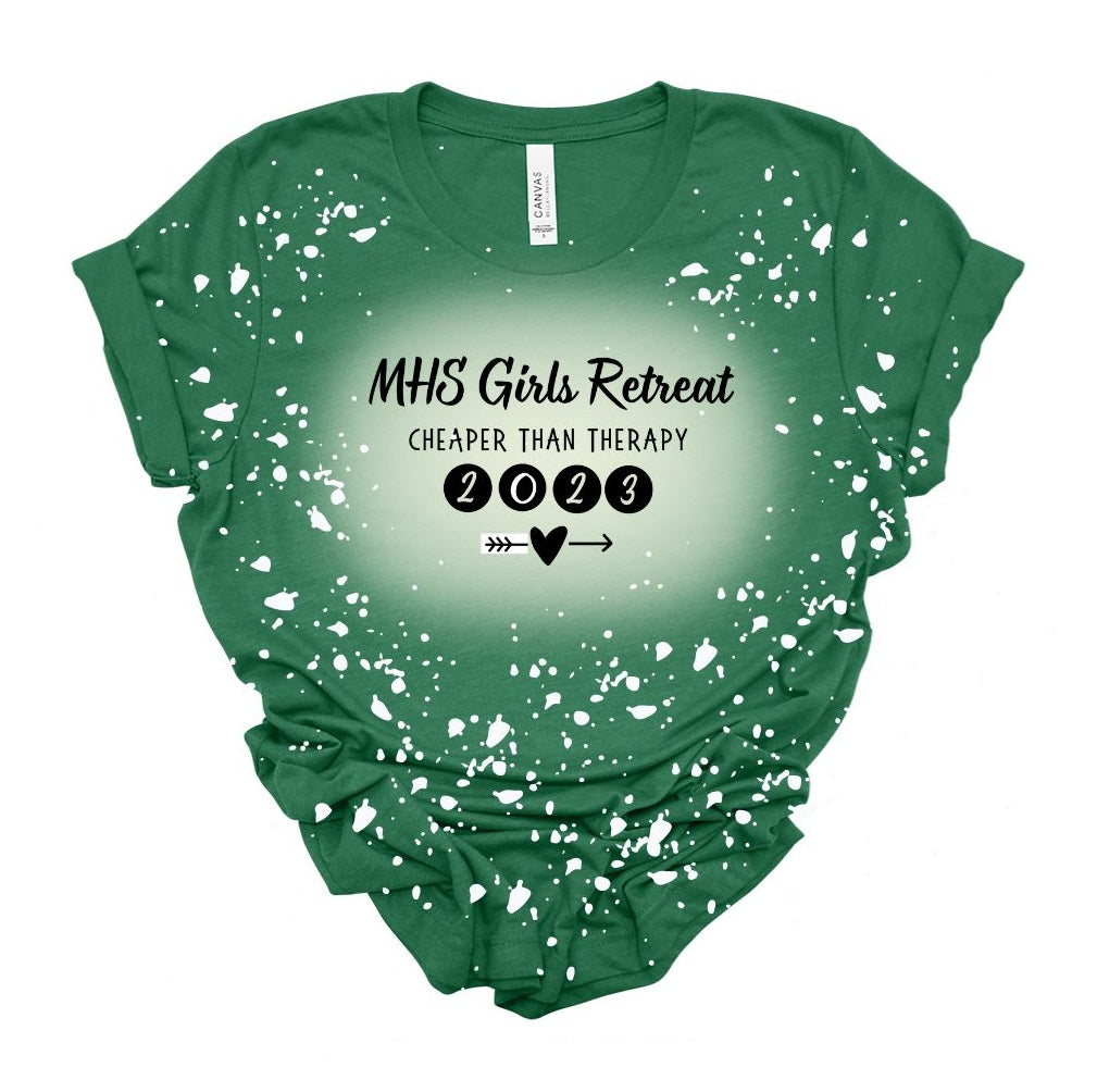 MHS Girls Retreat 1976 Short Sleeve V-Neck T-Shirt