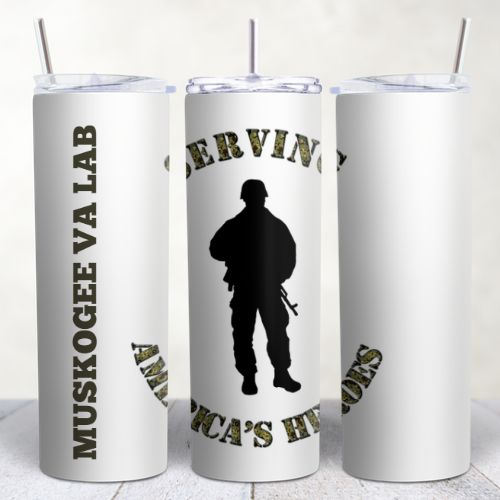 Muskogee VA Lab Camo 1 Tumbler