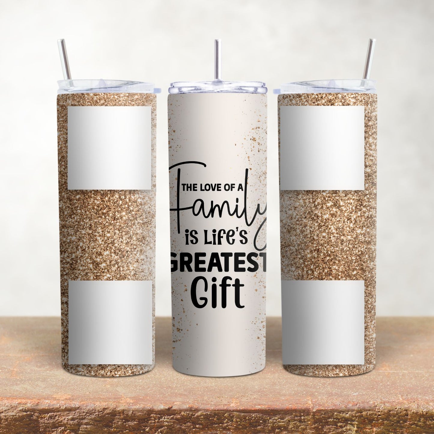 The Love of a Family 4 Pic Photo Tumbler