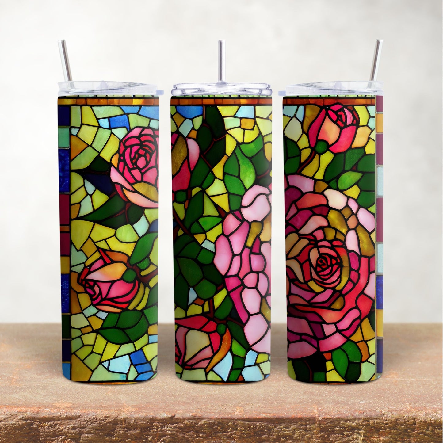 Roses in Stained Glass